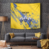 Eswatini Football Custom Tapestry Sihlangu Semnikati Yellow - Wonder Print Shop
