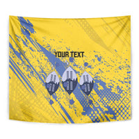 Eswatini Football Custom Tapestry Sihlangu Semnikati Yellow - Wonder Print Shop