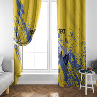 Eswatini Football Custom Window Curtain Sihlangu Semnikati Yellow - Wonder Print Shop