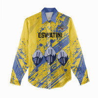 Eswatini Football Custom Women Casual Shirt Sihlangu Semnikati Yellow - Wonder Print Shop