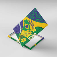 Brazil Independence Day Canvas Wall Art Ordem e Progresso Map With Golden Trumpet - Wonder Print Shop