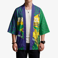 Brazil Independence Day Kimono Ordem e Progresso Map With Golden Trumpet - Wonder Print Shop