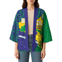 Brazil Independence Day Kimono Ordem e Progresso Map With Golden Trumpet - Wonder Print Shop
