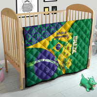 Brazil Independence Day Quilt Ordem e Progresso Map With Golden Trumpet - Wonder Print Shop