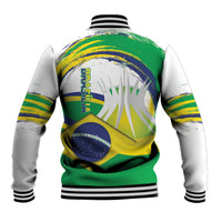 Brasilia Capital Baseball Jacket Brazil Flag Metropolitan Cathedral - Wonder Print Shop