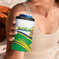 Brasilia Capital 4 in 1 Can Cooler Tumbler Brazil Flag Metropolitan Cathedral - Wonder Print Shop