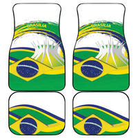 Brasilia Capital Car Mats Brazil Flag Metropolitan Cathedral - Wonder Print Shop
