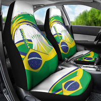 Brasilia Capital Car Seat Cover Brazil Flag Metropolitan Cathedral - Wonder Print Shop