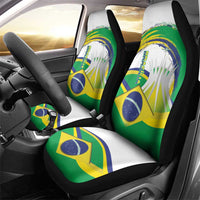 Brasilia Capital Car Seat Cover Brazil Flag Metropolitan Cathedral - Wonder Print Shop