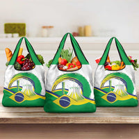 Brasilia Capital Grocery Bag Brazil Flag Metropolitan Cathedral - Wonder Print Shop