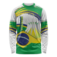 Brasilia Capital Long Sleeve Shirt Brazil Flag Metropolitan Cathedral - Wonder Print Shop