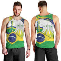 Brasilia Capital Men Tank Top Brazil Flag Metropolitan Cathedral - Wonder Print Shop