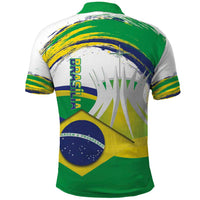 Brasilia Capital Polo Shirt Brazil Flag Metropolitan Cathedral - Wonder Print Shop