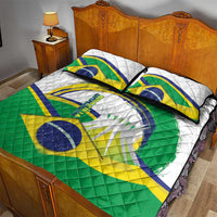 Brasilia Capital Quilt Bed Set Brazil Flag Metropolitan Cathedral - Wonder Print Shop