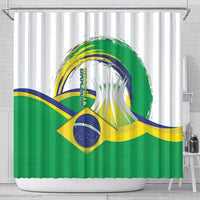 Brasilia Capital Shower Curtain Brazil Flag Metropolitan Cathedral - Wonder Print Shop