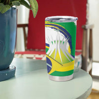 Brasilia Capital Tumbler Cup Brazil Flag Metropolitan Cathedral - Wonder Print Shop