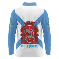 Rio de Janeiro Brazil Long Sleeve Polo Shirt Flag Style - Wonder Print Shop