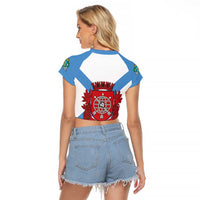 Rio de Janeiro Brazil Raglan Cropped T Shirt Flag Style - Wonder Print Shop