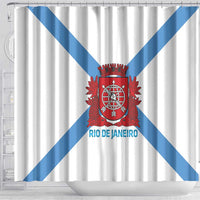 Rio de Janeiro Brazil Shower Curtain Flag Style - Wonder Print Shop