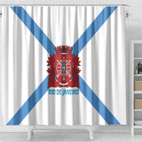 Rio de Janeiro Brazil Shower Curtain Flag Style - Wonder Print Shop