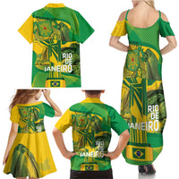 Rio de Janeiro Brazil Family Matching Summer Maxi Dress and Hawaiian Shirt Christ the Redeemer Mix Sugarloaf Mountain - Wonder Print Shop