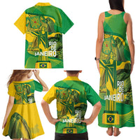 Rio de Janeiro Brazil Family Matching Tank Maxi Dress and Hawaiian Shirt Christ the Redeemer Mix Sugarloaf Mountain - Wonder Print Shop