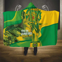 Rio de Janeiro Brazil Hooded Blanket Christ the Redeemer Mix Sugarloaf Mountain - Wonder Print Shop