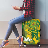 Rio de Janeiro Brazil Luggage Cover Christ the Redeemer Mix Sugarloaf Mountain - Wonder Print Shop