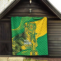 Rio de Janeiro Brazil Quilt Christ the Redeemer Mix Sugarloaf Mountain - Wonder Print Shop