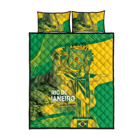 Rio de Janeiro Brazil Quilt Bed Set Christ the Redeemer Mix Sugarloaf Mountain - Wonder Print Shop