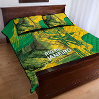 Rio de Janeiro Brazil Quilt Bed Set Christ the Redeemer Mix Sugarloaf Mountain - Wonder Print Shop