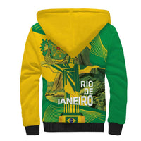 Rio de Janeiro Brazil Sherpa Hoodie Christ the Redeemer Mix Sugarloaf Mountain - Wonder Print Shop