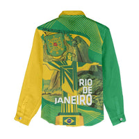 Rio de Janeiro Brazil Women Casual Shirt Christ the Redeemer Mix Sugarloaf Mountain - Wonder Print Shop