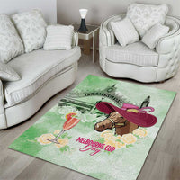 Australia Cup Melbourne Horse Racing Area Rug Hats Heels & Horseshoes Yellow Roses - Wonder Print Shop