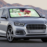 Australia Cup Melbourne Horse Racing Auto Sun Shade Hats Heels & Horseshoes Yellow Roses - Wonder Print Shop