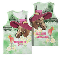 Australia Cup Melbourne Horse Racing Basketball Jersey Hats Heels & Horseshoes Yellow Roses - Wonder Print Shop