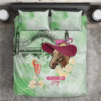 Australia Cup Melbourne Horse Racing Bedding Set Hats Heels & Horseshoes Yellow Roses - Wonder Print Shop