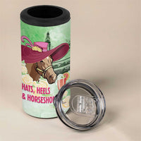 Australia Cup Melbourne Horse Racing 4 in 1 Can Cooler Tumbler Hats Heels & Horseshoes Yellow Roses - Wonder Print Shop