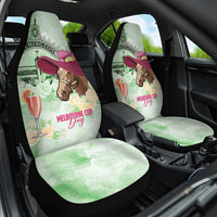 Australia Cup Melbourne Horse Racing Car Seat Cover Hats Heels & Horseshoes Yellow Roses - Wonder Print Shop