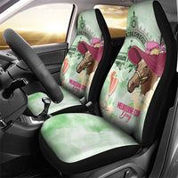 Australia Cup Melbourne Horse Racing Car Seat Cover Hats Heels & Horseshoes Yellow Roses - Wonder Print Shop