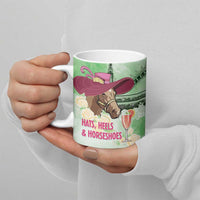 Australia Cup Melbourne Horse Racing Ceramic Mug Hats Heels & Horseshoes Yellow Roses - Wonder Print Shop
