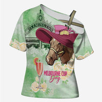 Australia Cup Melbourne Horse Racing Cross Shoulder Shirt Hats Heels & Horseshoes Yellow Roses - Wonder Print Shop