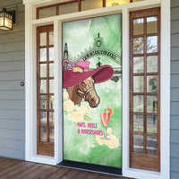 Australia Cup Melbourne Horse Racing Door Cover Hats Heels & Horseshoes Yellow Roses - Wonder Print Shop