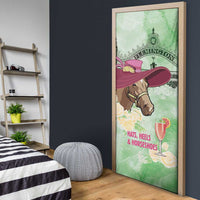 Australia Cup Melbourne Horse Racing Door Cover Hats Heels & Horseshoes Yellow Roses - Wonder Print Shop