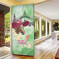 Australia Cup Melbourne Horse Racing Door Cover Hats Heels & Horseshoes Yellow Roses - Wonder Print Shop