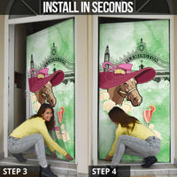 Australia Cup Melbourne Horse Racing Door Cover Hats Heels & Horseshoes Yellow Roses - Wonder Print Shop