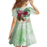 Australia Cup Melbourne Horse Racing Family Matching Long Sleeve Bodycon Dress and Hawaiian Shirt Hats Heels & Horseshoes Yellow Roses - Wonder Print Shop