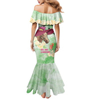 Australia Cup Melbourne Horse Racing Family Matching Mermaid Dress and Hawaiian Shirt Hats Heels & Horseshoes Yellow Roses - Wonder Print Shop