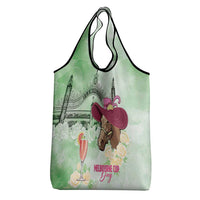 Australia Cup Melbourne Horse Racing Grocery Bag Hats Heels & Horseshoes Yellow Roses - Wonder Print Shop