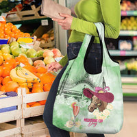 Australia Cup Melbourne Horse Racing Grocery Bag Hats Heels & Horseshoes Yellow Roses - Wonder Print Shop